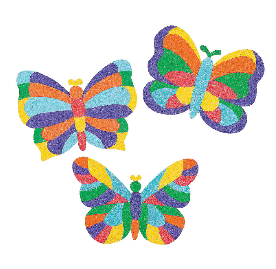Mosaic Butterfly Sand Art Pictures - 12 Pc.