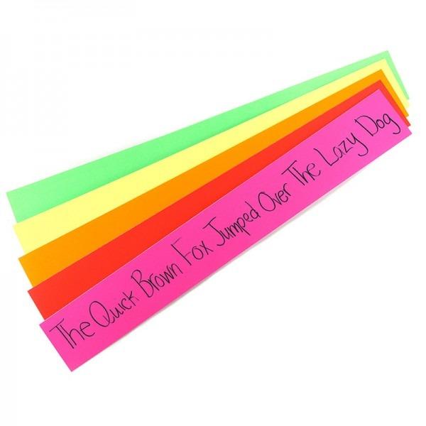 Fluorescent Sentence Strips- Card Stock 3" x 22" 25/pk