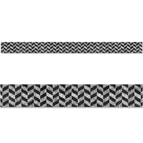 Border Herringbone in Chalk