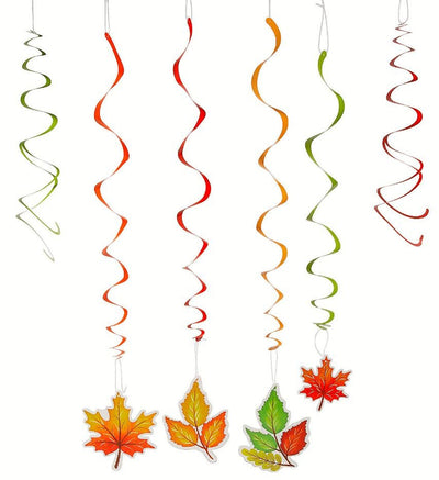 Fall Leaves Hanging Swirls, Assorted