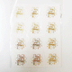 Mazel Tov Gold Transparent Tzitzis Stickers