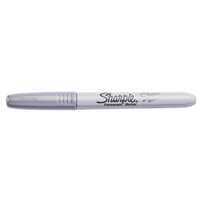 Metallic Fine Point Permanent Markers Silver (12/pk)