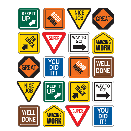 Under Construction Positive Stickers 1" 120/pk