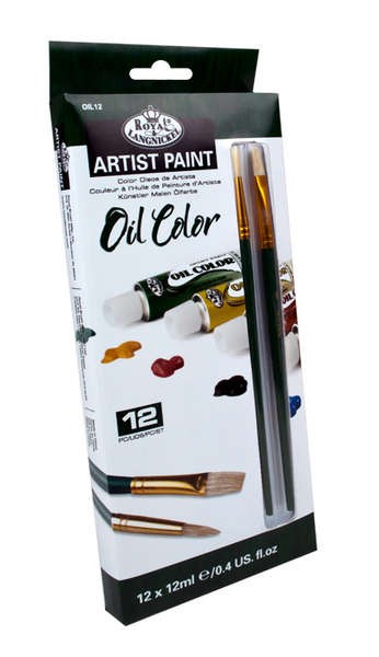 Oil Paint Set 12/pk+2 Brushes