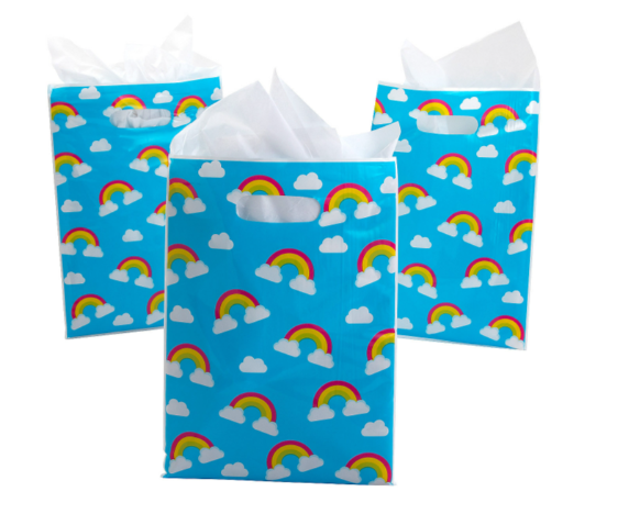 Rainbow Goody Bags 8" x 12 1/4" 36/pk