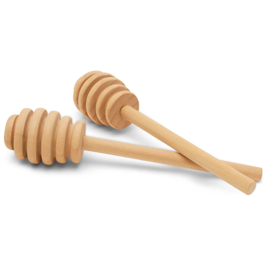 Wooden Honey Dippers 3" 20/pk