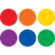 Spot On Dry Erase Writing Spots Colorful Circles 4" 12/pk