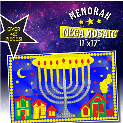 Menorah Mega Mosaic Foam Art