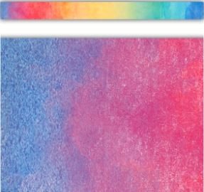 Watercolor Straight Border 3'' x 35'' 12/pk