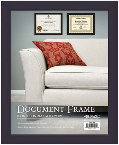 8.5" X 11" Multipurpose Document Frame w/ Glass Cover
