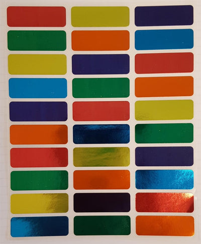 Metallic Rectangle Stickers 1 1/4" (10 Sheets) (discontinued)