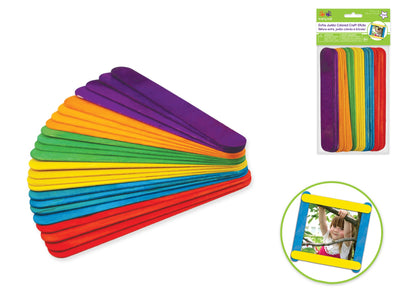 Extra Jumbo Colored Craft Sticks 8"x1" 25/pk