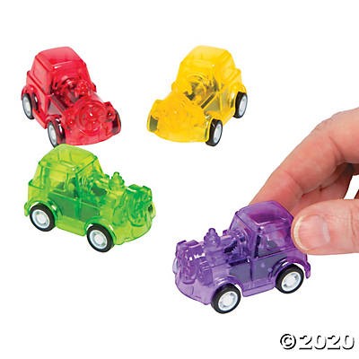Transparent Pull-Back Trains (12/pk)