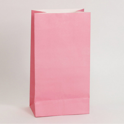 Paper Treat Bags 5" x 9.5" x 3" 12/pk (Pink)_x000d_
(discontinued)