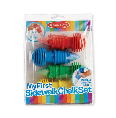 My First Sidewalk Chalk Set 8-piece chalk set_x000d_
Includes 4 chalk sticks and 4 plastic holders