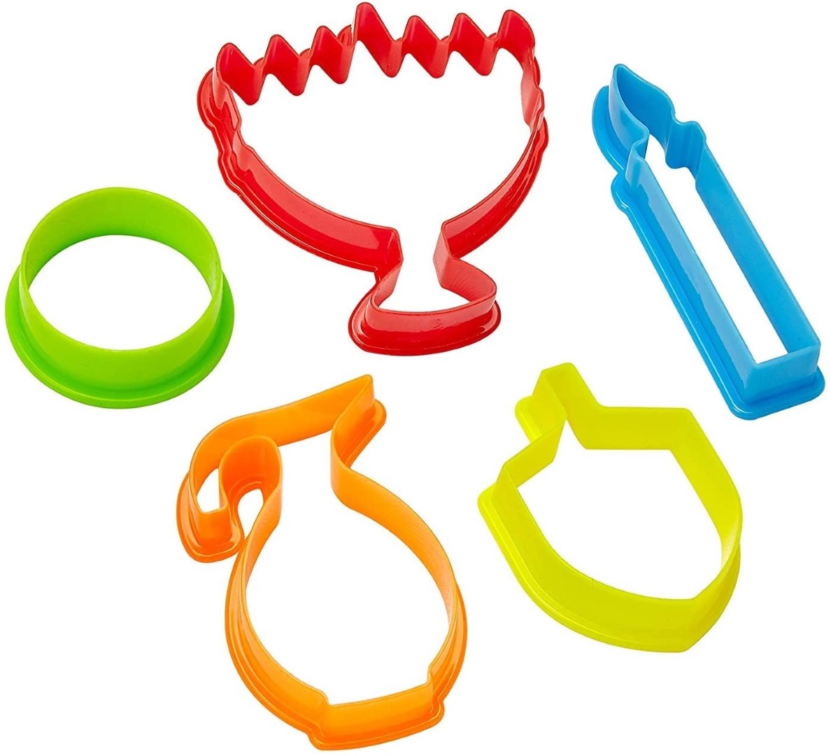 Plastic Chanukah Cookie Cutters 5 Piece Set