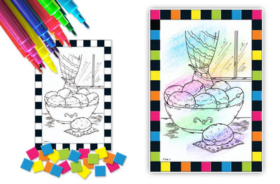 Doughnut Mosiac Art Crafts Kit 24/pc (closeout)