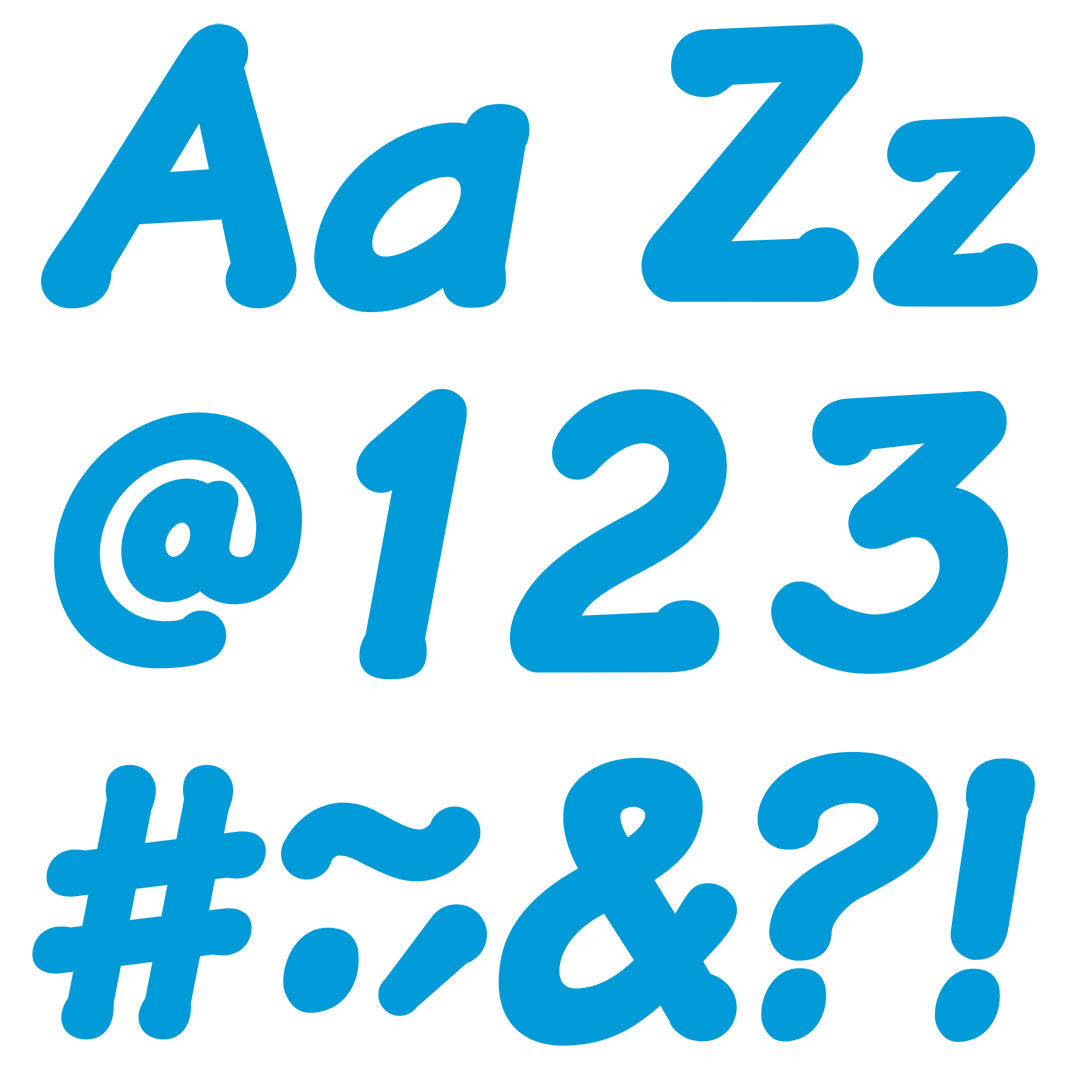 Blue 4-Inch Italic Uppercase/Lowercase Combo Pack (English) Ready Letters