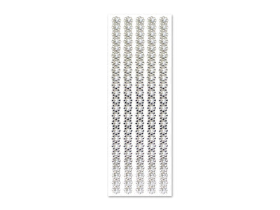 Adhesive Rhinestone White Pearl Floral (Closeout)