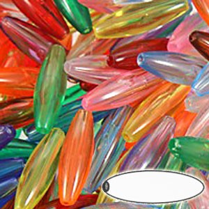 Multi Spaghetti Beads 19  x 6 mm 450/pk