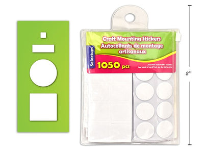 Craft Mounting Stickers 4 Assorted Sizes 1050/pcs (Discontinued)