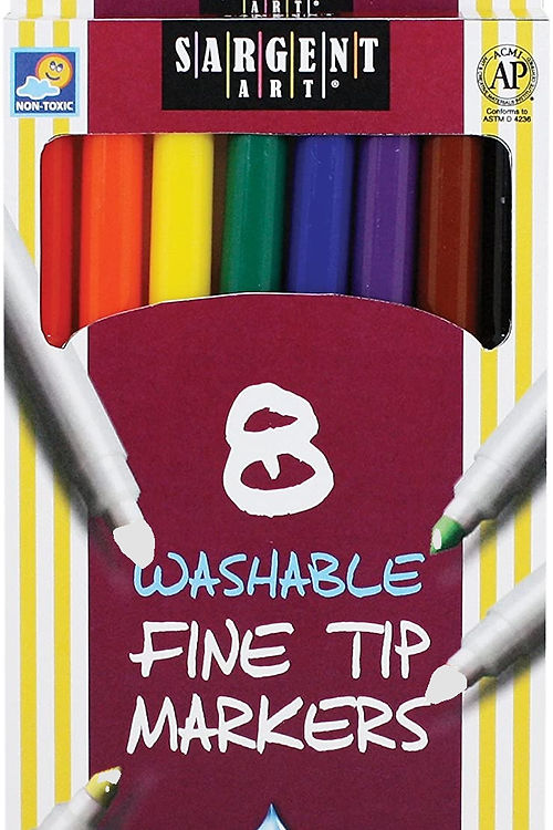 Washable Fine Tip Markers 8/pk (Closeout)
