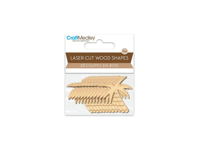2" Laser-Cut Wood Shapes 12pc-Palm Tree