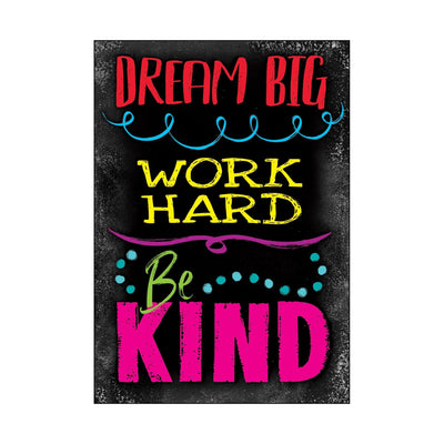 "DREAM BIG WORK HARD BE KIND" Poster (Discontinued)