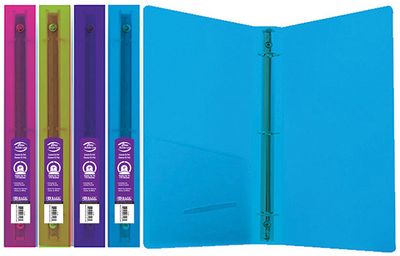 1" Glitter Poly 3-Ring Binder w/ Pocket