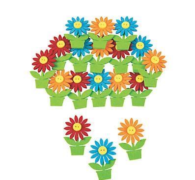 Felt Flower Embellishments 2 1/2" 12/pk