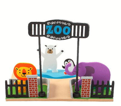 Zoo Scene Craft Kit 3D 7" x 5" x 4.75" 12/pk
