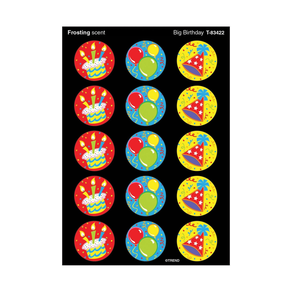 Birthday Scent Stickers 1" (4 Sheets)