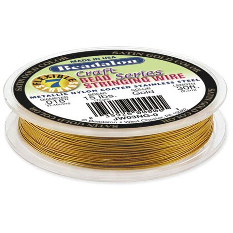 Wire - 7 Strand - Satin Gold - .018 inches - 30 feet (closeout)
