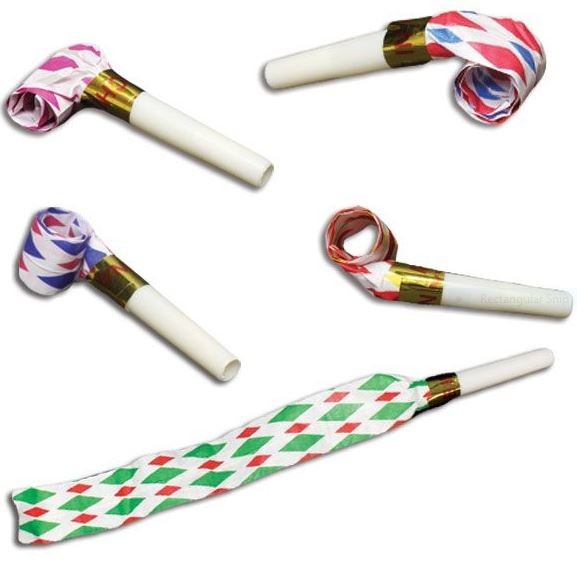 Printed Paper Blowout Whistles 144