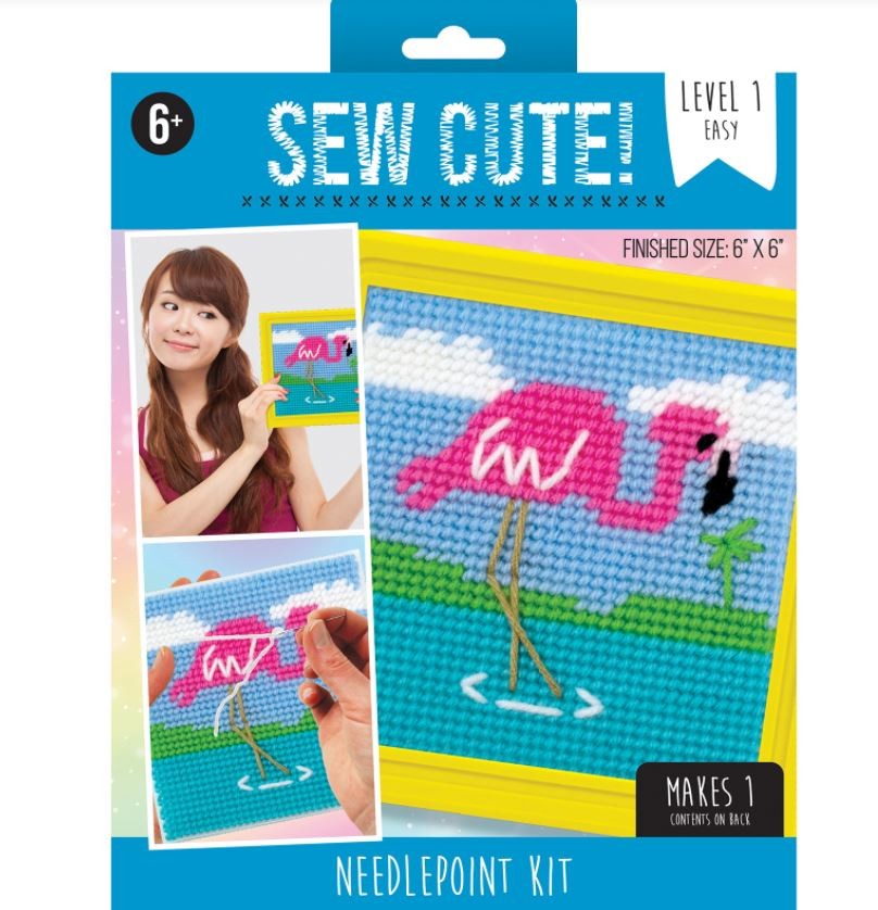Flamingo Needlepoint Kit 6" (6+)
