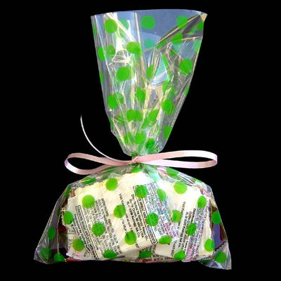 11"x5" printed cello bag-20/pk, DOT-Blue