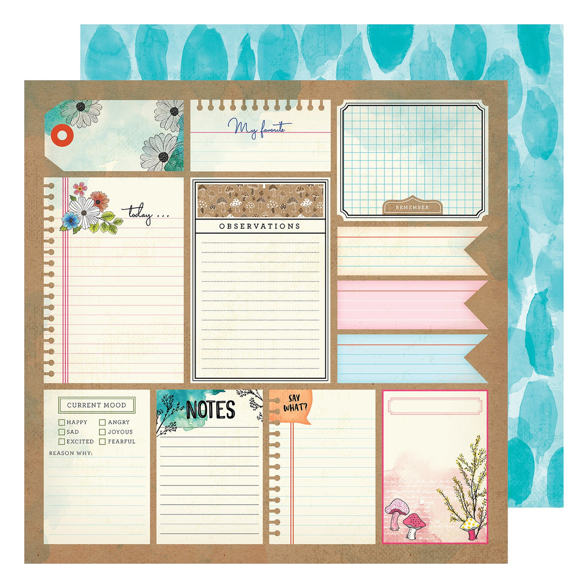 Patterned Paper - Field Notes - 12X12 - Good Stuff