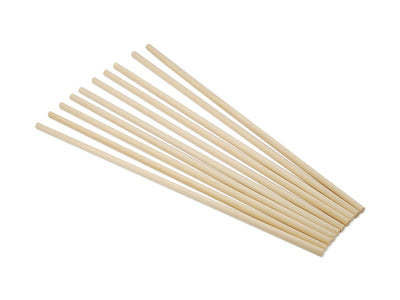 Wooden Dowel Sticks 1/4" x 12" 10/pk