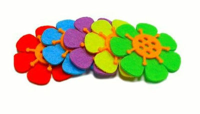 Flower felt shape 5/pk (Discontinued)