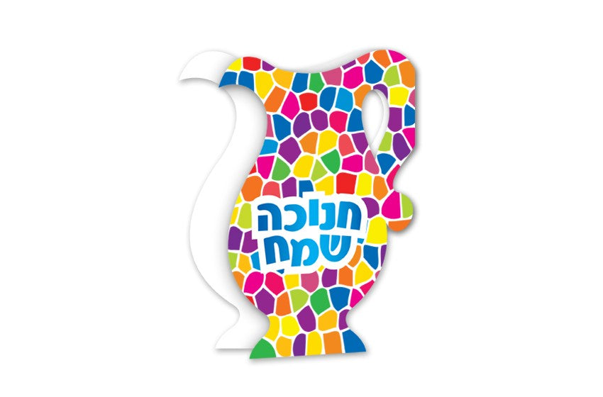 Chanukah Card Oil Pitcher 36/pcs. (closeout)