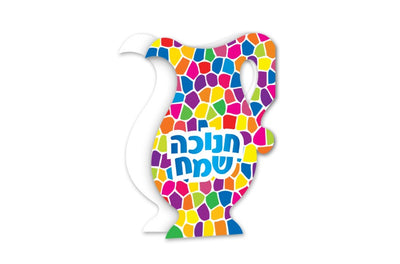 Chanukah Card Oil Pitcher 36/pcs. (closeout)