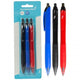 Retractable 0.7mm Ballpoint Pens, Black/Blue/Red