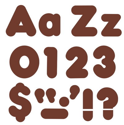 Chocolate Brown Casual Uppercase/Lowercase Combo Pack Ready Letters 4" 1pc (Discontinued)