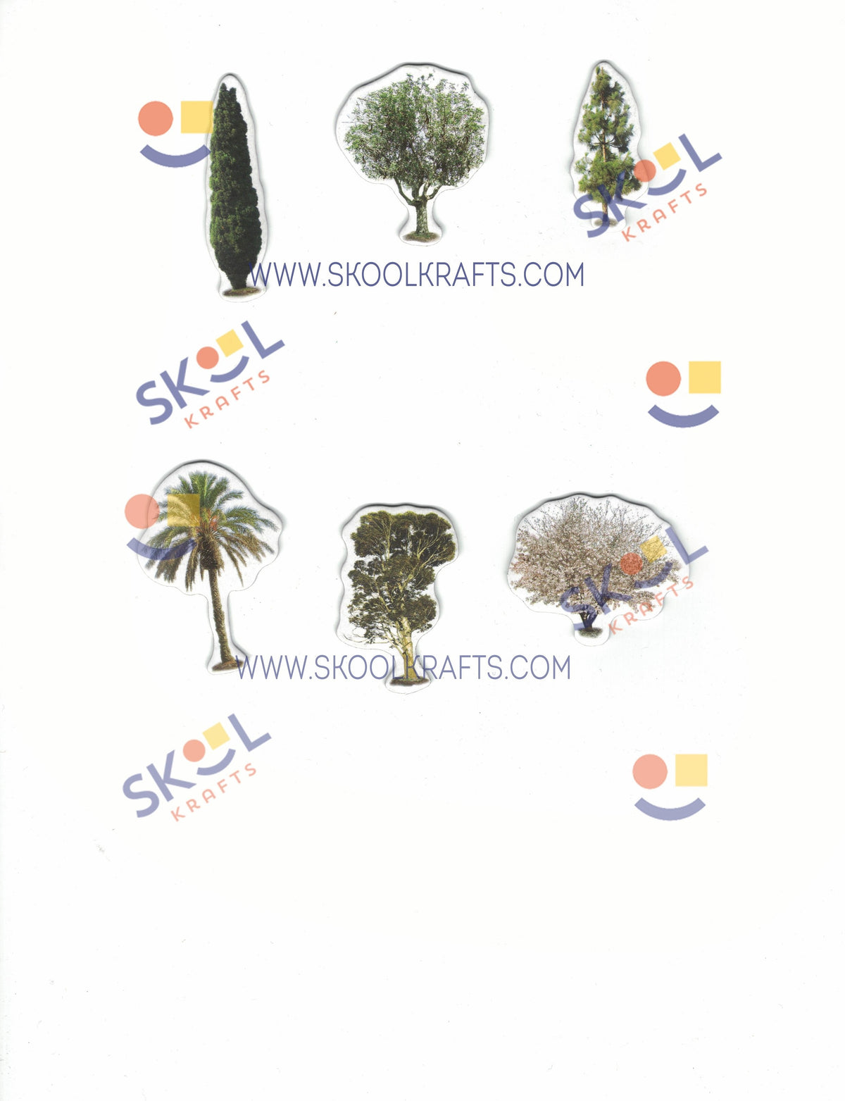 Tree Self-adhesive Printed Foam Shapes 60/pc (Discontinued)