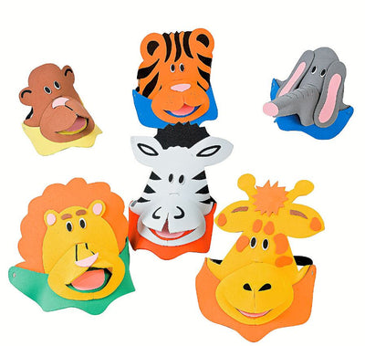 Jungle animal visors 12/pk