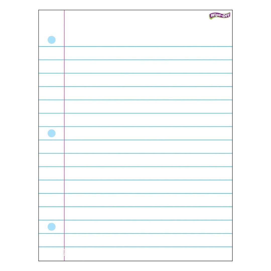 Notebook Paper Chart 17" x 22" 1/pk