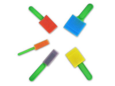 Lil' Artist Sponge Brush 5/pk Assorted Sizes and Colors