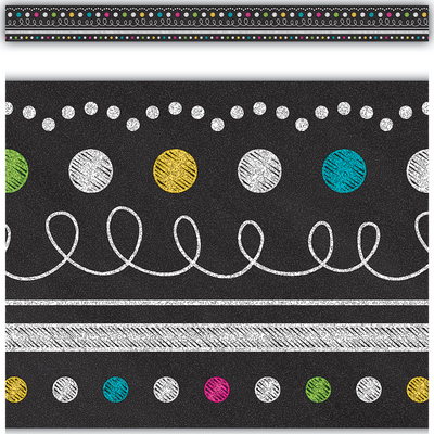 Chalkboard Brights Straight Border 3'' x 35'' 12/pk
