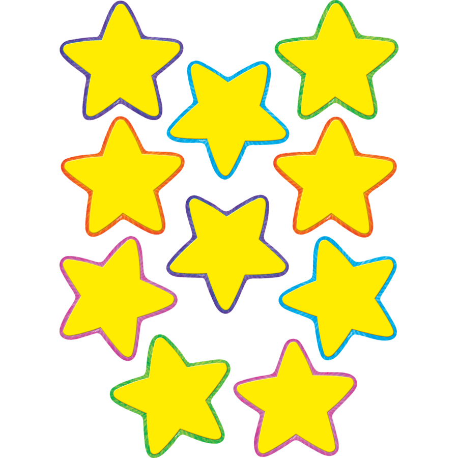 Yellow Stars Accents 6" 30/pk