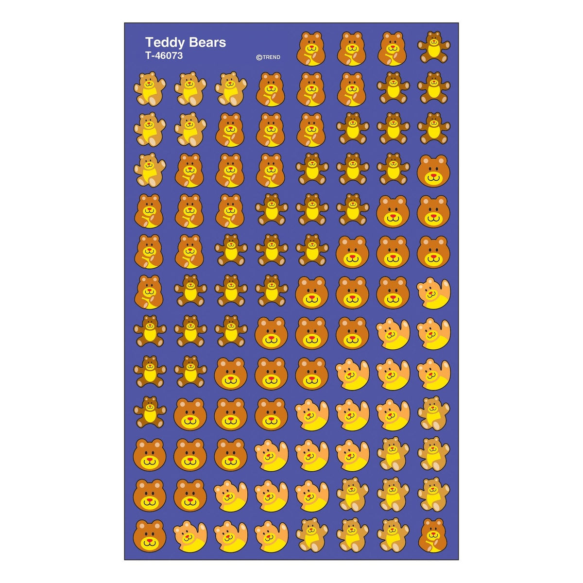 Teddy Bear Stickers 7/16" 800/pk